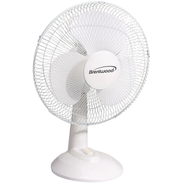12IN OSCILTNG DSK FAN WHT Main image