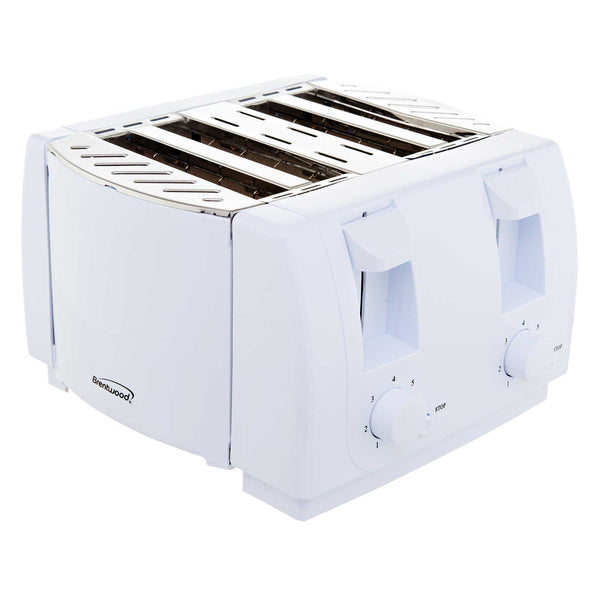 BRENTWOOD 1300W 4 Slice Toaster White Main image