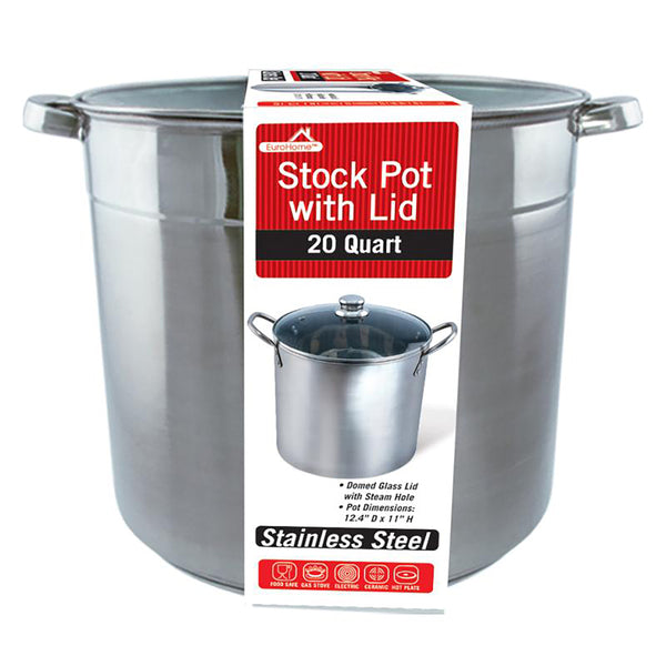 20QT SS STK PT W/GLS LID Main image