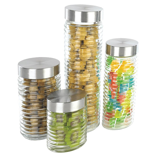 4PC GLASS CANISTER SETS Main image