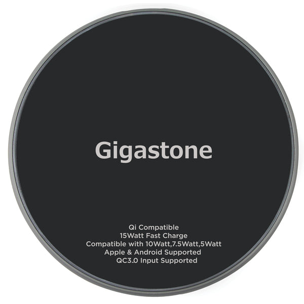 GIGASTONE 9V Wireless Charger Black