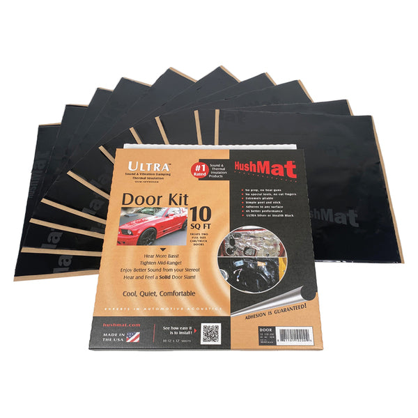 HUSHMAT 10Sqft Door Deaden Kt Black