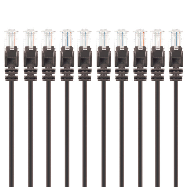 10PK CAT6 UTP CBL 20FT BK