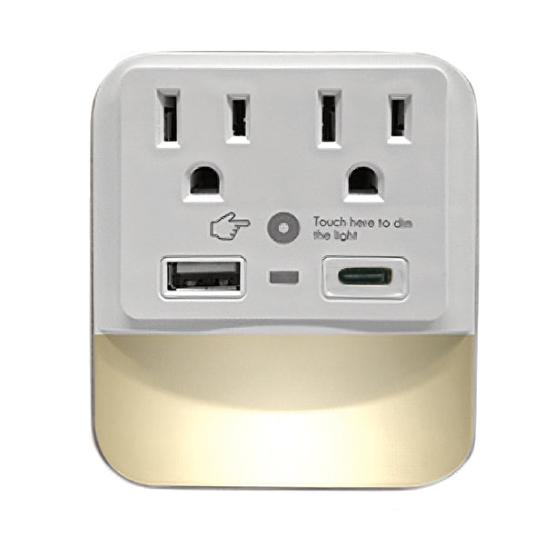 2OT 1 USB/1C PORT W/LED