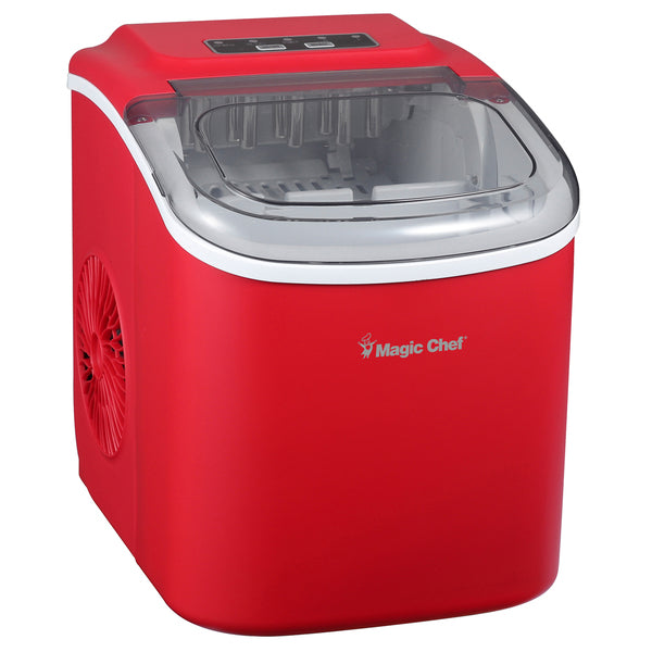 MAGIC CHEF 27-Lb Port Cntr Ice Maker Red