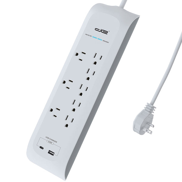 6FT USB-A/C SRG STRP WHT Main image