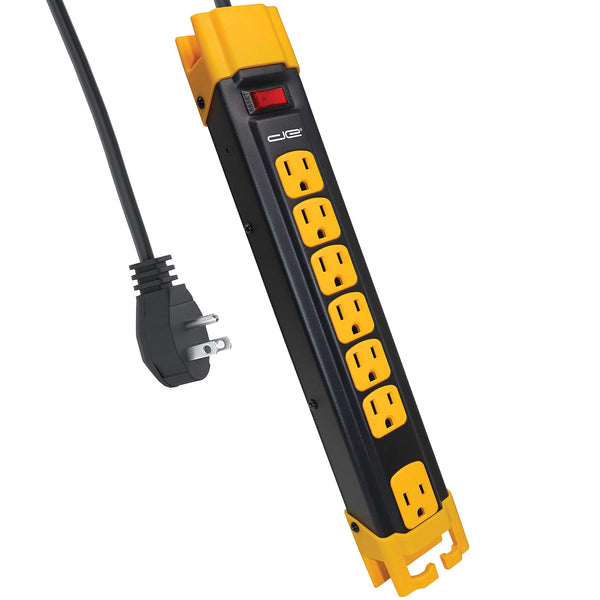 6OUTLT MTL POWER STRP
