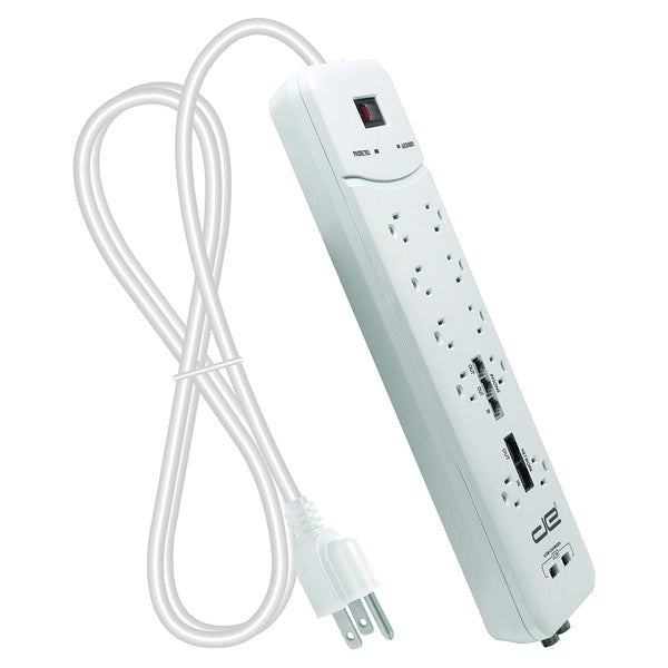 8FT 2USB HVY DTY SRG WHT Main image