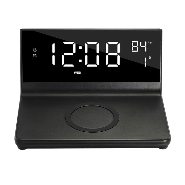 2IN1 ALARM CLCK WRLS CHRG