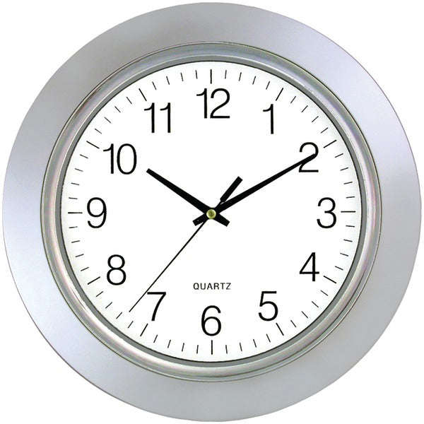 13IN CHROME ROUND CLOCK Main image